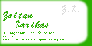 zoltan karikas business card